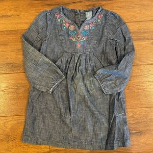 Demin Embroidered Gap Dress